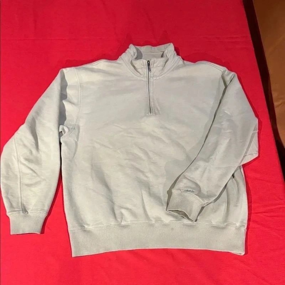 Izod Tan Quarter Zip Fleece Pullover